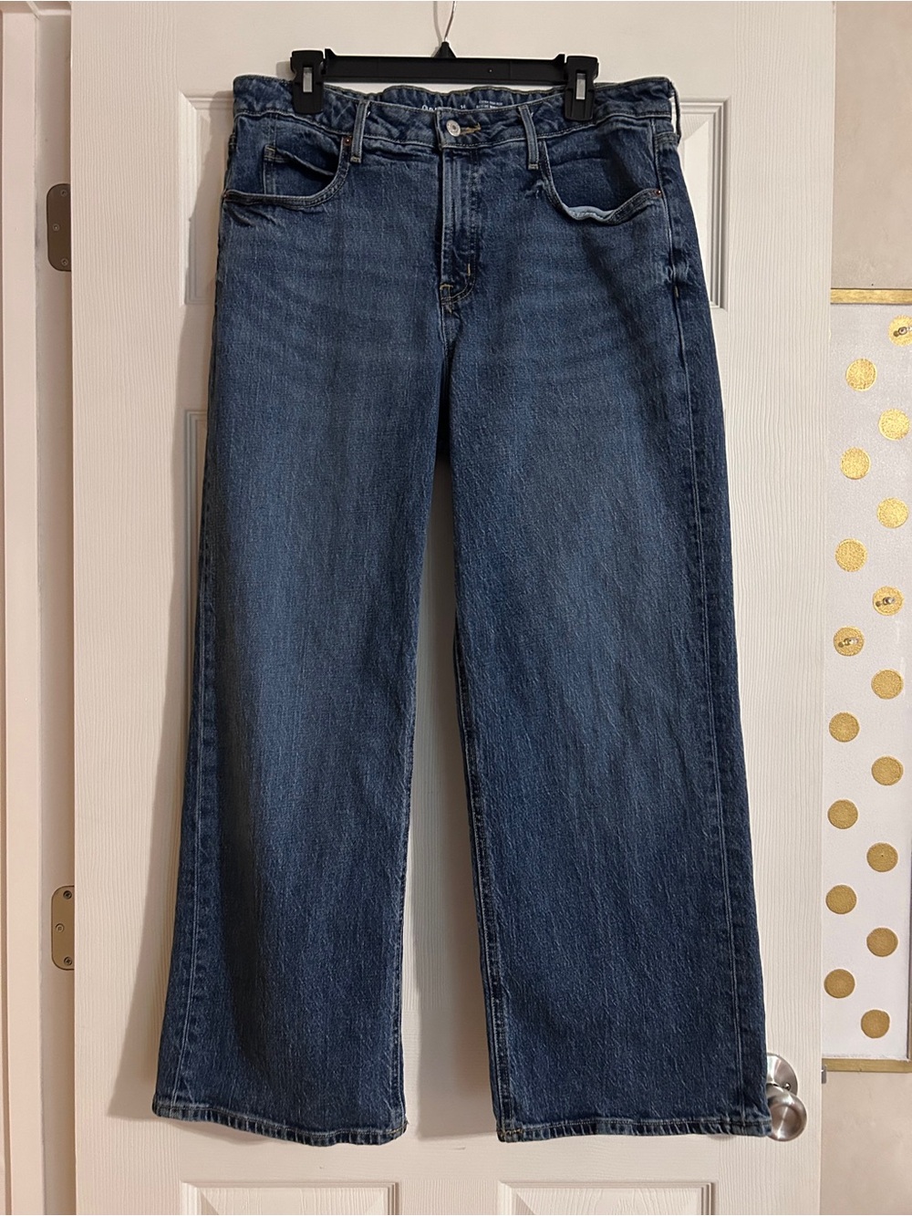 Old Navy Dark Wash Sky-Hi Wide Leg Jeans